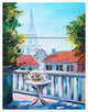 "Eiffel Tower Long View" Glossy Metal Wall Art, 3 Panels, 28"x36"