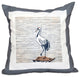 Sandbar, Animal Print Pillow, Gray, 26"x26"