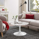 Lippa 28" Round Terrazzo Coffee Table, White White