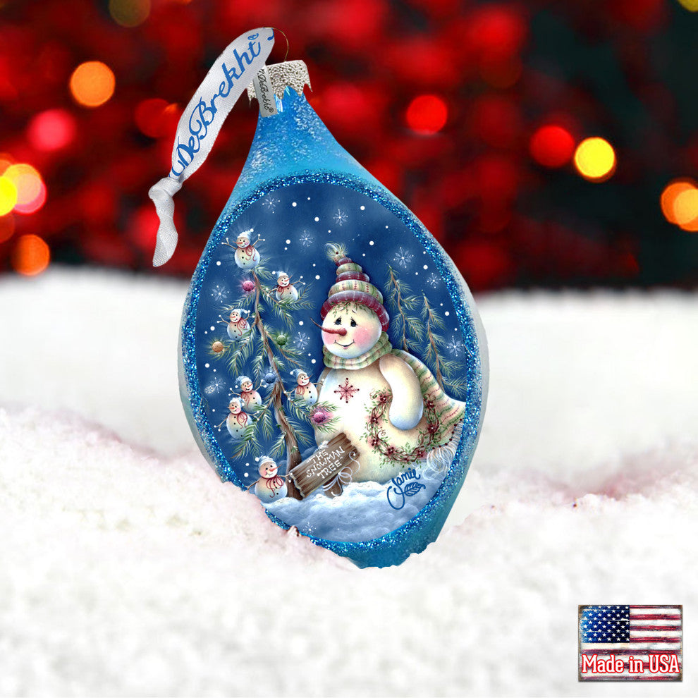 Old Fashion Christmas Drop Glass Ornament