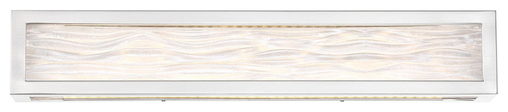 Shock Waves 27" LED Bathroom Vanity and Wall-Light 3000K, Brushed Nickel