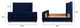 Brooklyn Tufted Sheltered Wingback Panel Bed, Navy Blue, King