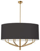 Dainolite ELN-388C-AGB-797 8 Light Chandelier, Aged Brass