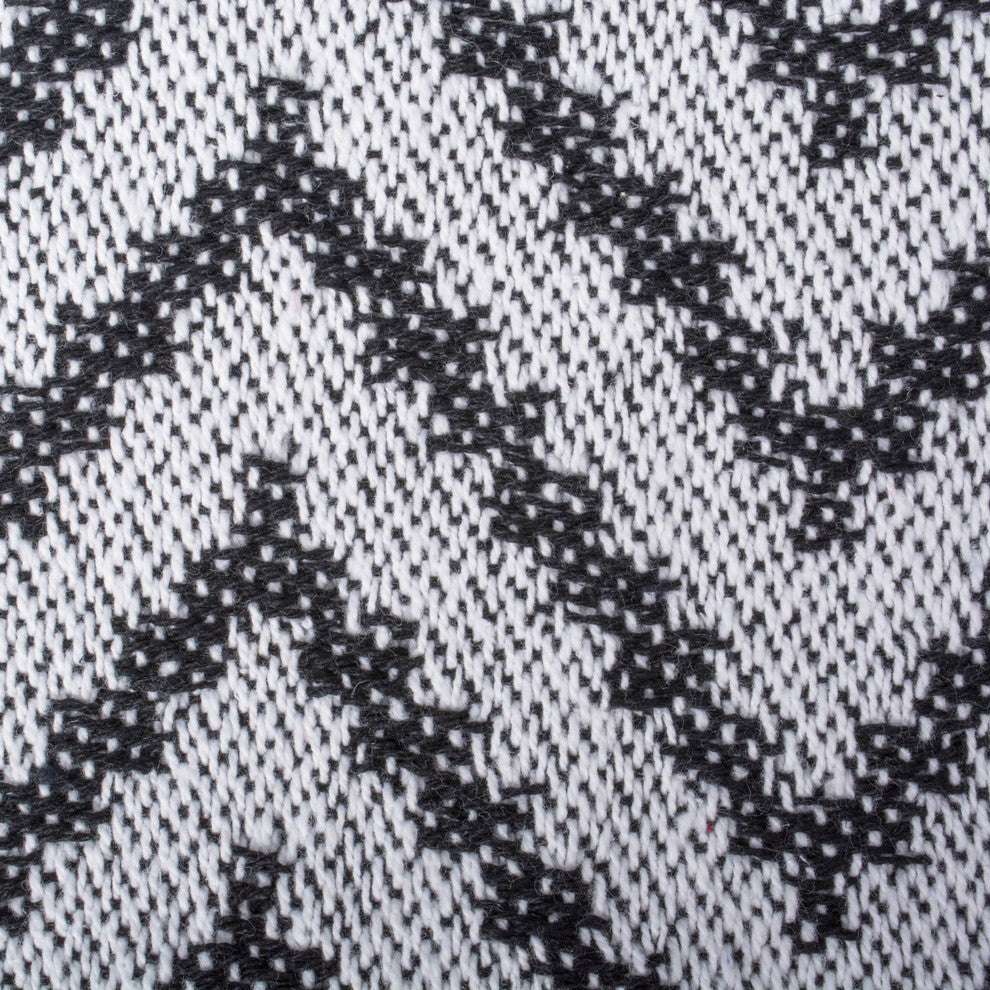Black Large Chevron Throw