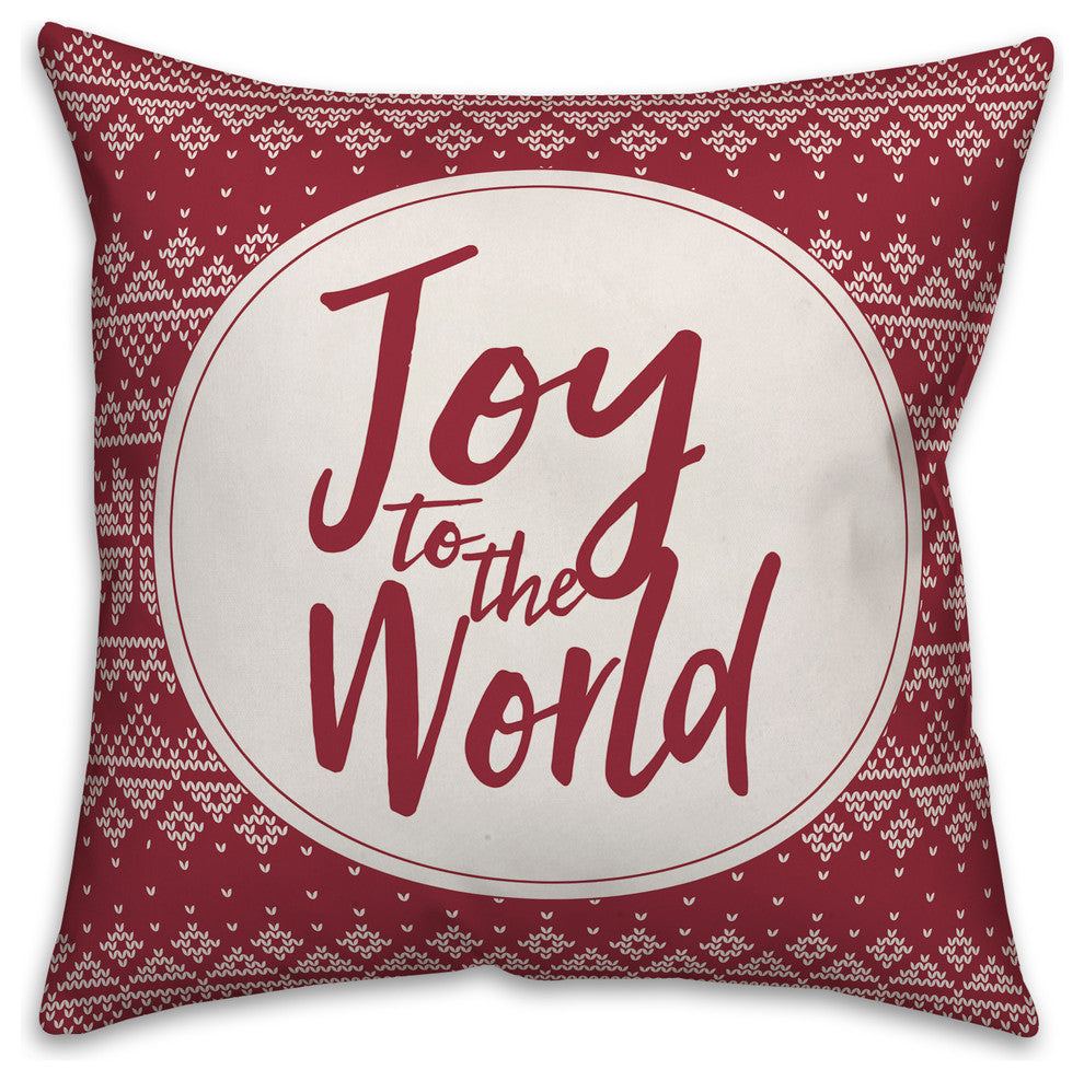 Joy To The World Throw Pillow, 18"x18"