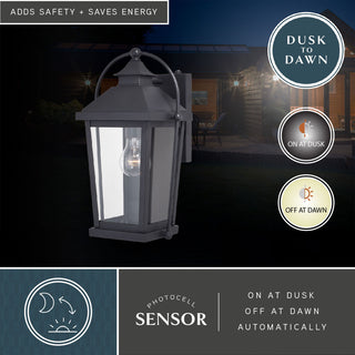 Lexington 7.75"W Outdoor Wall Light Textured Black