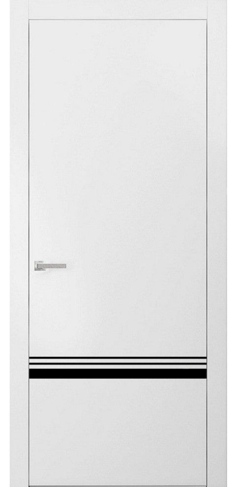 Solid French Door 30 x 80 | Planum 0012 White Silk with| Bathroom