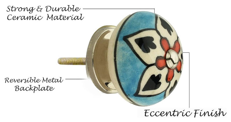 10-pcs Ceramic Designer Knobs, Decorative Ceramic Cabinet Knobs, Drawer Knobs