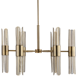 Uttermost Cret 12 Light Brass Chandelier