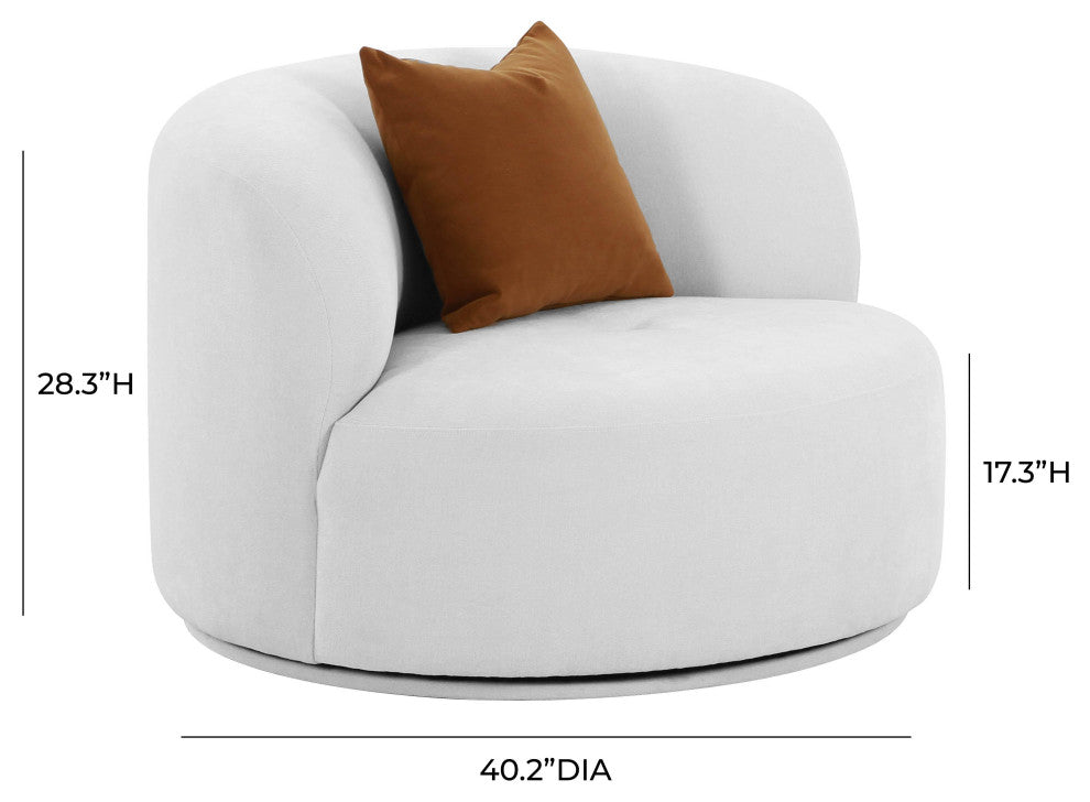 Fickle Swivel Chair, Gray