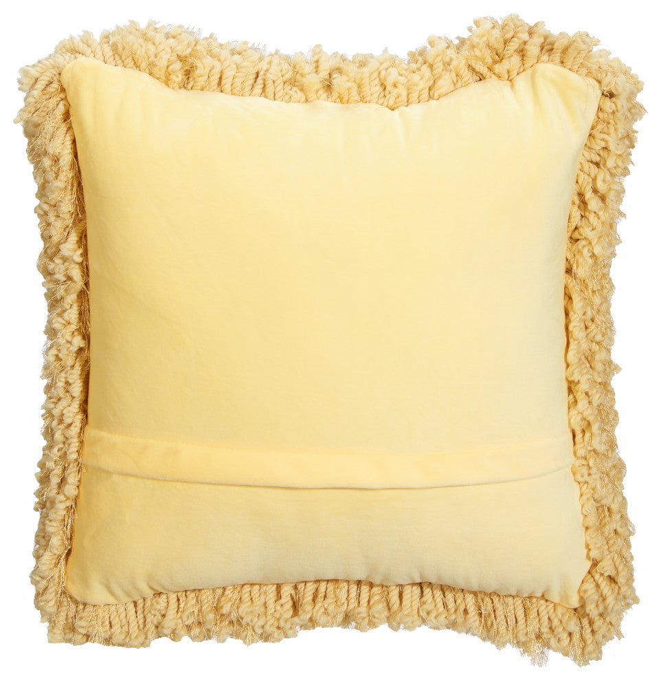 Mina Victory TL003 Throw Pillow, Yellow, 20" x 20"