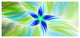 Huge Rotating Green Flower, Large Floral Canvas Art Print, 60"x28"