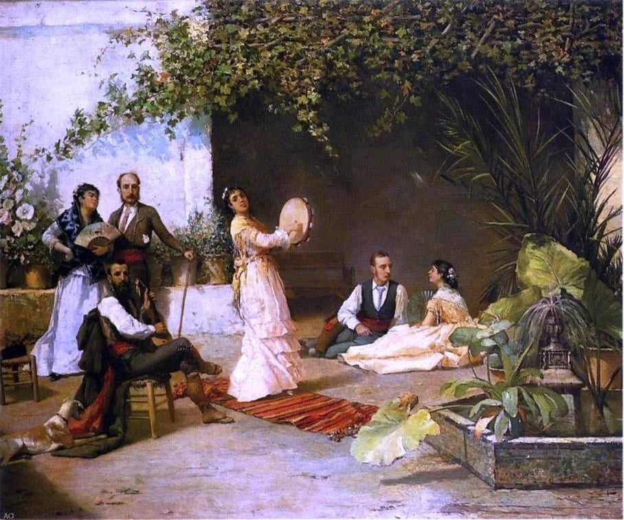 Manuel Wssel De Giumbarda Performance in the Courtyard Gallery Wrapped Canvas