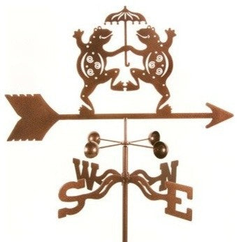 Dancing Frogs Weathervane With 4 Sided Mount