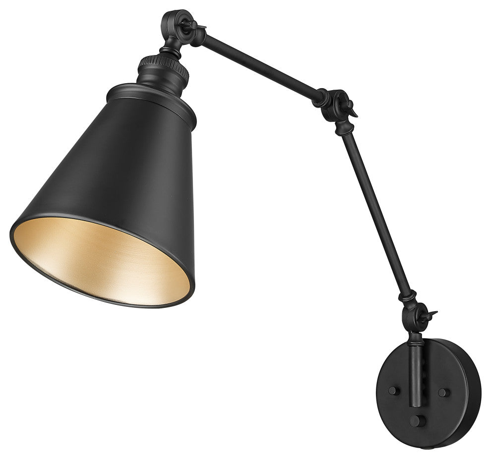 Evonne 1 Light 7.25 in. Swing Arm Wall Lamp Plug In/Wall Mount