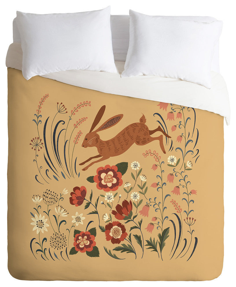 Pimlada Phuapradit Brown Hare Duvet Cover, 88"x68"