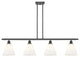 Innovations 516-4I-BK-GBC-81-LED 4 Light Island Light, Matte Black