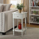 Convenience Concepts French Country Khloe Square End Table in White Wood Finish