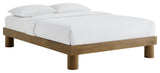 Runa Wood King Platform Bed, French Oak