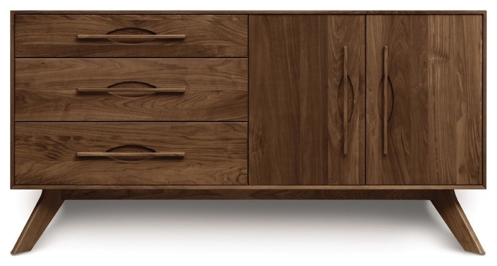 Copeland Audrey 3 Drawers On Left, 2 Doors On Right Buffet, Cognac Cherry