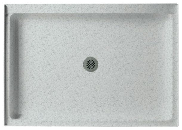 Swan 42.375x34.188x5.5 Solid Surface Shower Base, Tahiti Gray