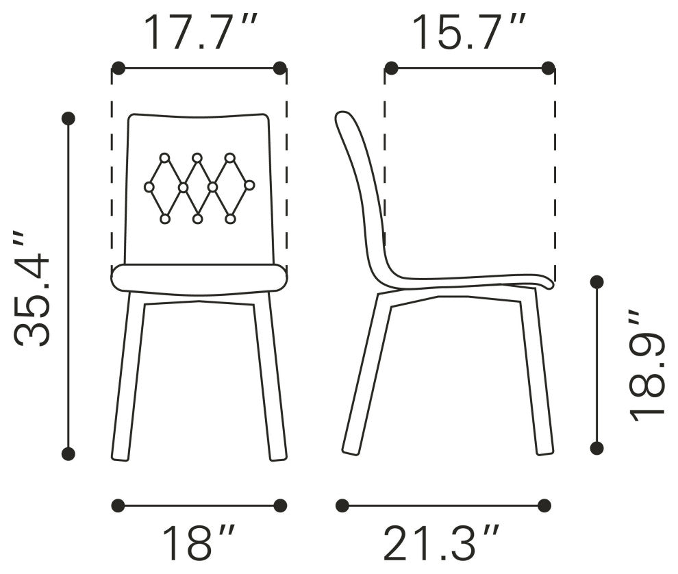 Orebro Dining Chair, Set of 2 Pea Green