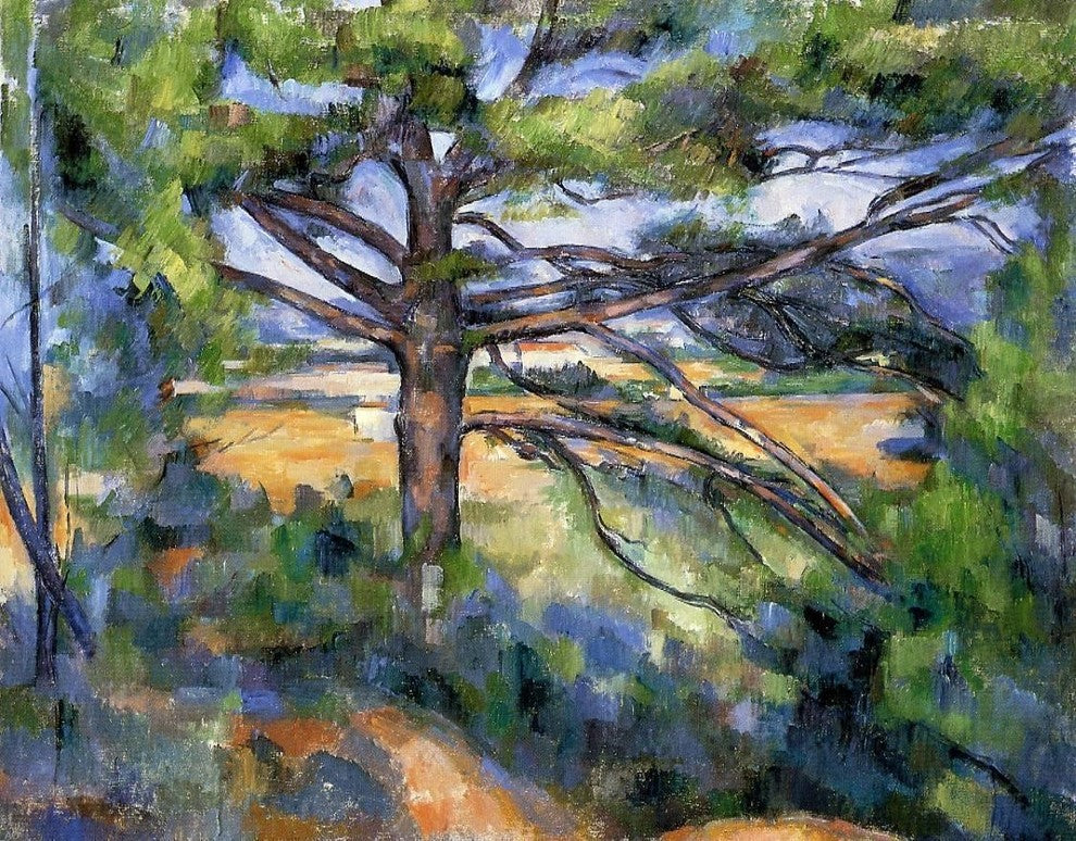 Paul Cezanne Large Pine and Red Earth, 21"x28" Wall Decal Print