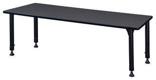 Kee 60"x30" Height Adjustable Classroom Table, Gray