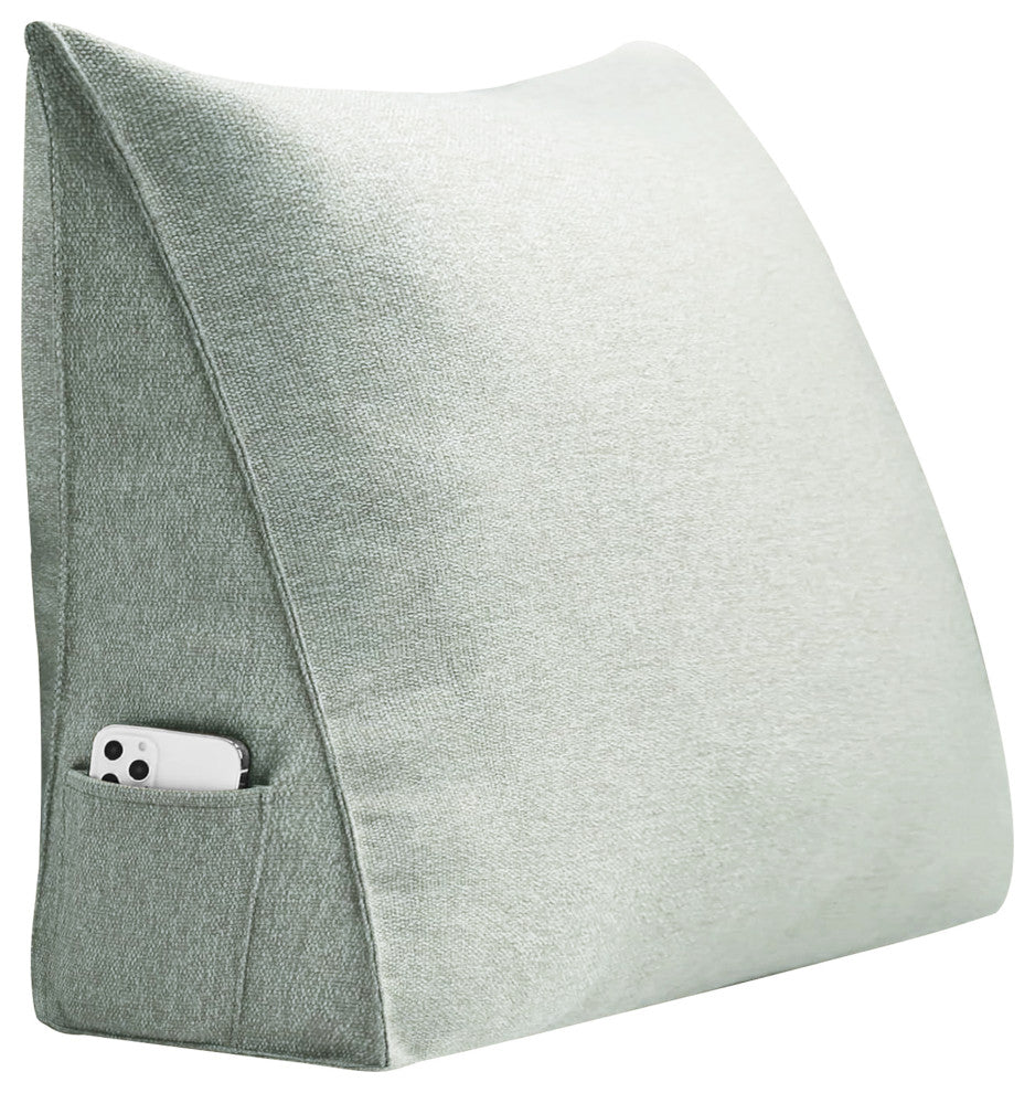 WOWMAX Reading Wedge Pillow Bed Rest Sofa Back Support Pillow Ivory