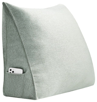 WOWMAX Reading Wedge Pillow Bed Rest Sofa Back Support Pillow Ivory