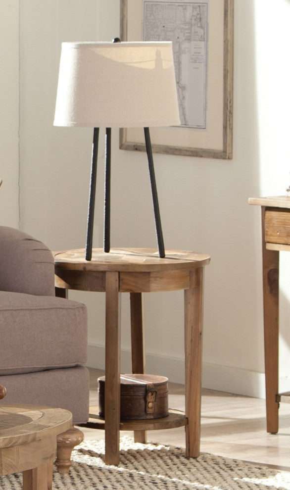 Revive - Reclaimed Round End Table, Natural