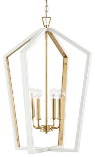 Capital Lighting 344541 Maren 4 Light 20"W Chandelier - Flat White / Matte