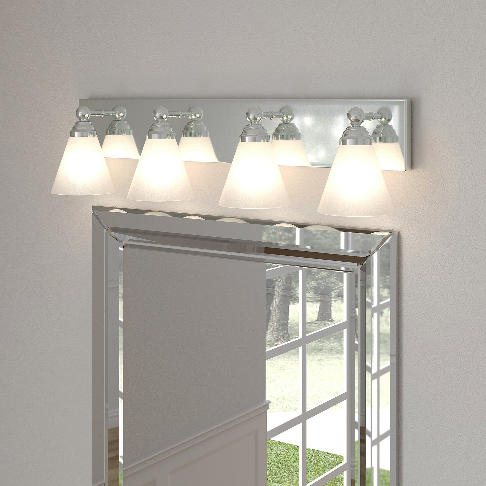 Hudson 4-Light Bath Bar, Chrome