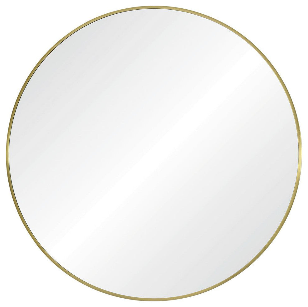 Parga Wall Mirror, Clear and Satin Brass