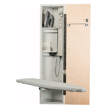 Universal Design Adjustable Swivel Electric Ironing Center, Flat Maple Veneer Do