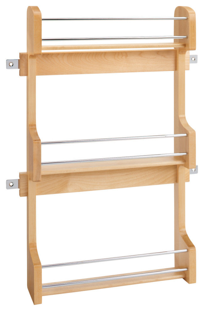 Wood Wall Cabinet Spice Rack Organizer, 13.5"