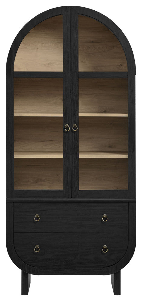 Nyx Arched Display Cabinet, Black
