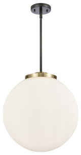 Beacon Pendant, Black Antique Brass, Matte White, Matte White