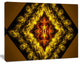Cabalistic Yellow Fractal Design, Abstract Wall Art Canvas, 40x30