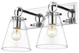 Zlite 483-2V-CH 2-Light Vanity, Clear