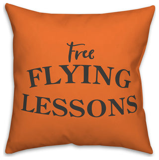 Flying Witch 18x18 Throw Pillow