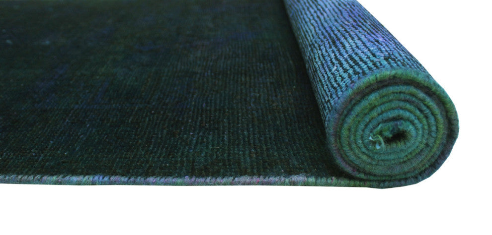 Vintage Distressed Overdyed Erwin Brown Runner, 2''8x9''11
