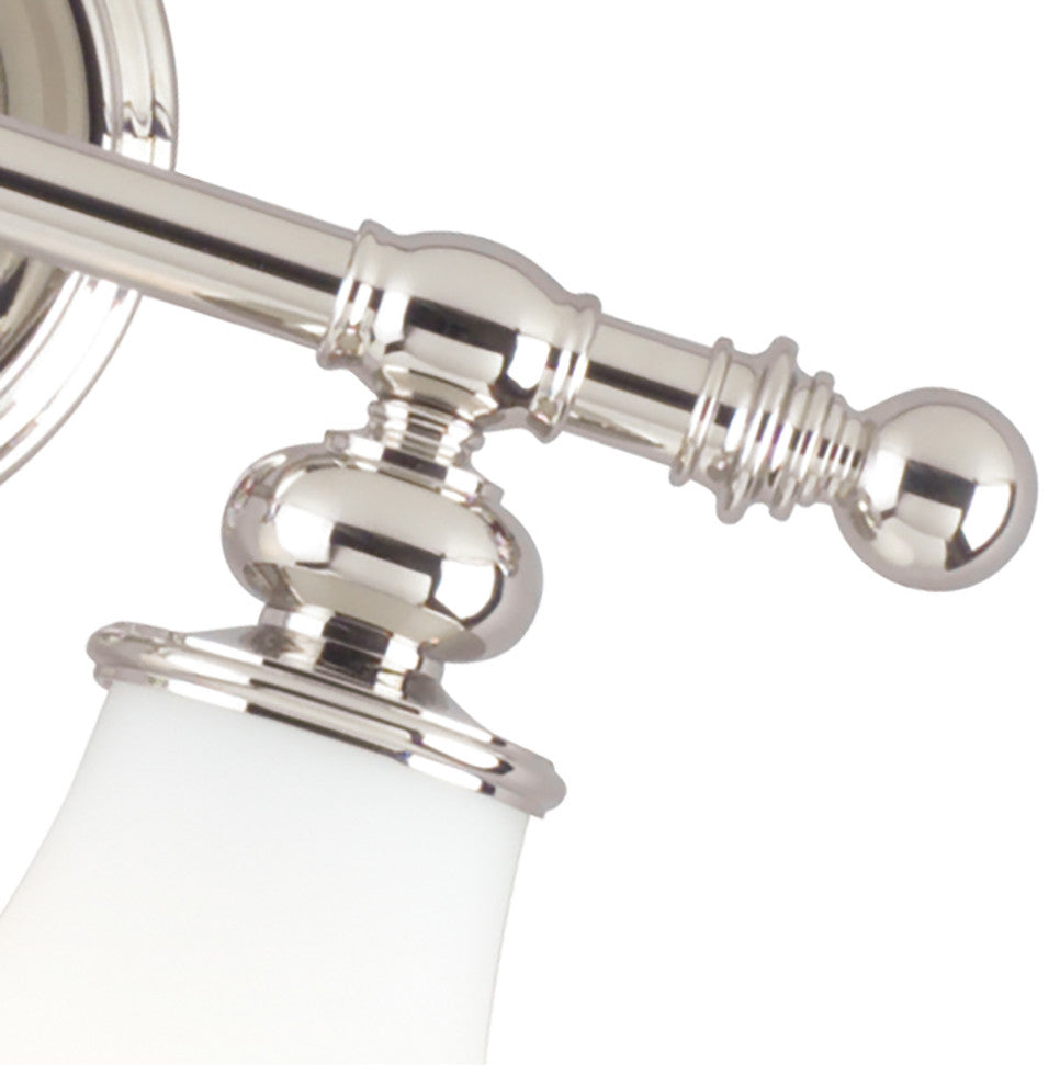 Weston 2-Light Bath and Vanity, Polished Nickel