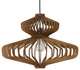 Frances 1-light Pendant 19" diameter Modern Smooth wood finish