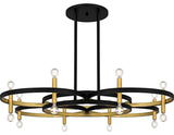 Winsland Eight Light Chandelier in Matte Black