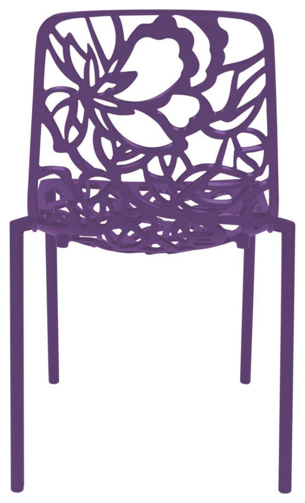 LeisureMod DC23PU2 Modern Devon Aluminum Chair, Set of 2