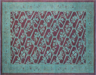 Overdyed Jabbar Blue/Rust Rug, 7'11"x9'11"