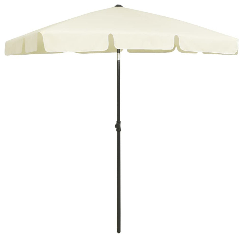 vidaXL Garden Parasol Height Adjustable Shelter Tilting Patio Sunshade Sand