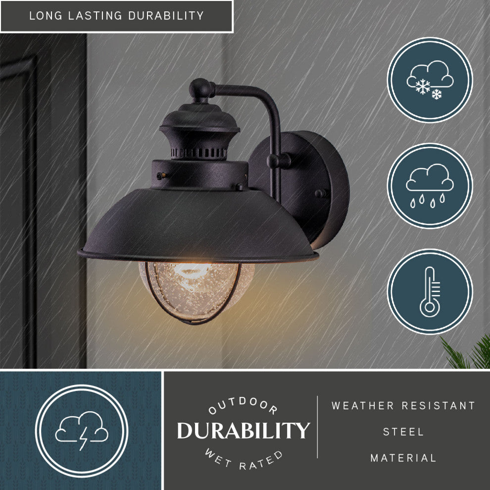Harwich 8" Outdoor Wall Light Textured Black