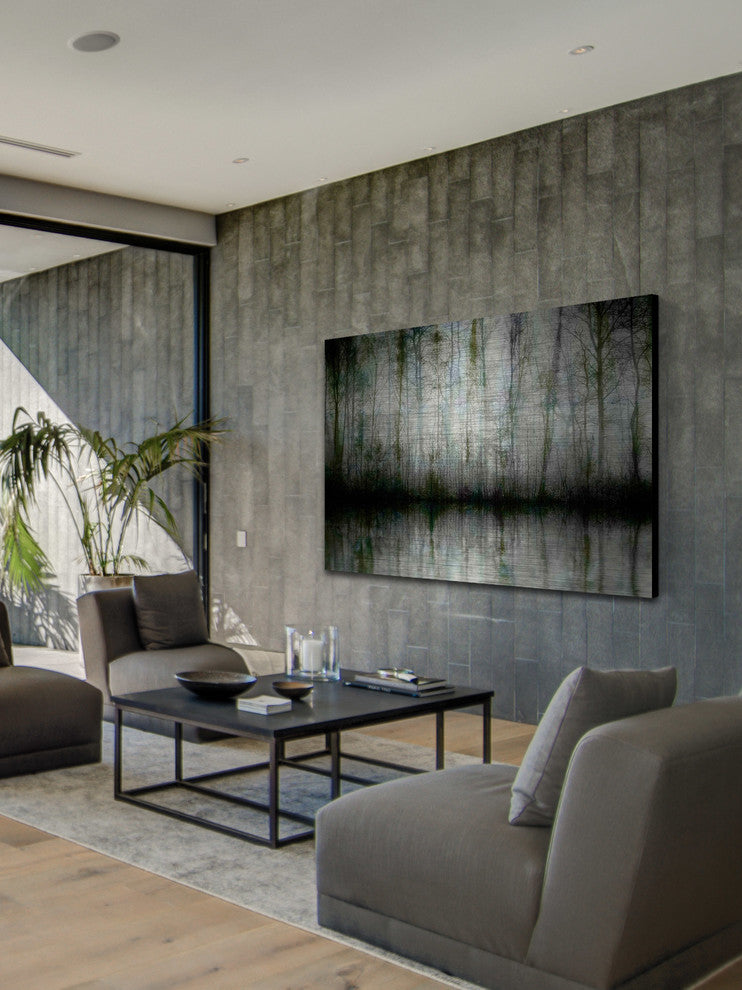 "Wispy Trees" UV Ink Print on Brushed Aluminum, 60"x40"